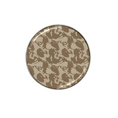 Initial Camouflage Brown Hat Clip Ball Marker