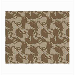 Initial Camouflage Brown Small Glasses Cloth by Mariart