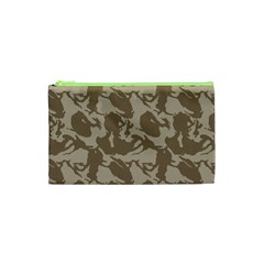 Initial Camouflage Brown Cosmetic Bag (xs) by Mariart