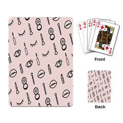 Makeup Tools Eye Mirror Pink Lip Playing Card