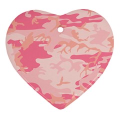 Initial Camouflage Camo Pink Ornament (heart)