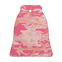Initial Camouflage Camo Pink Bell Ornament (two Sides)