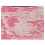 Initial Camouflage Camo Pink Cosmetic Bag (XXXL)  Front