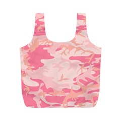 Initial Camouflage Camo Pink Full Print Recycle Bags (m)  by Mariart