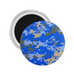 Oceanic Camouflage Blue Grey Map 2 25  Magnets