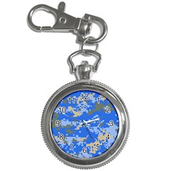 Oceanic Camouflage Blue Grey Map Key Chain Watches