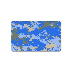 Oceanic Camouflage Blue Grey Map Magnet (name Card) by Mariart