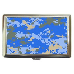 Oceanic Camouflage Blue Grey Map Cigarette Money Cases