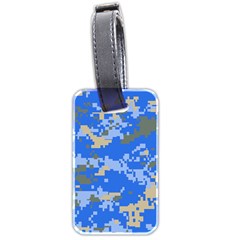 Oceanic Camouflage Blue Grey Map Luggage Tags (two Sides) by Mariart