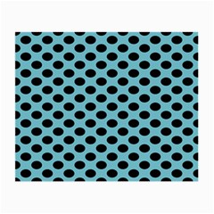 Polka Dot Blue Black Small Glasses Cloth (2-side) by Mariart