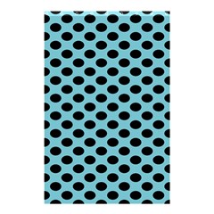 Polka Dot Blue Black Shower Curtain 48  X 72  (small)  by Mariart