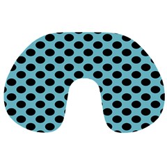 Polka Dot Blue Black Travel Neck Pillows