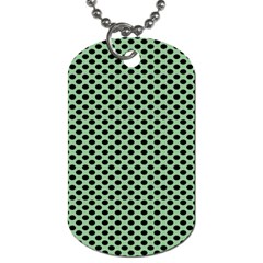 Polka Dot Green Black Dog Tag (one Side)