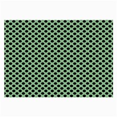 Polka Dot Green Black Large Glasses Cloth (2-side) by Mariart