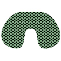 Polka Dot Green Black Travel Neck Pillows