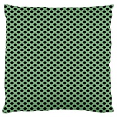 Polka Dot Green Black Standard Flano Cushion Case (one Side) by Mariart