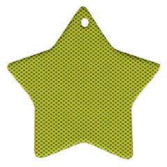 Polka Dot Green Yellow Ornament (star)