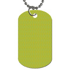 Polka Dot Green Yellow Dog Tag (one Side)