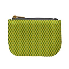 Polka Dot Green Yellow Mini Coin Purses by Mariart