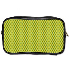 Polka Dot Green Yellow Toiletries Bags
