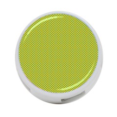 Polka Dot Green Yellow 4-port Usb Hub (one Side)