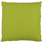 Polka Dot Green Yellow Large Flano Cushion Case (Two Sides) Front