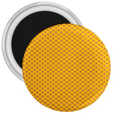 Polka Dot Orange Yellow 3  Magnets