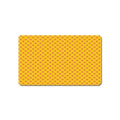 Polka Dot Orange Yellow Magnet (name Card)