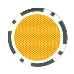 Polka Dot Orange Yellow Poker Chip Card Guard
