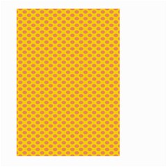 Polka Dot Orange Yellow Large Garden Flag (two Sides) by Mariart