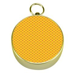 Polka Dot Orange Yellow Gold Compasses