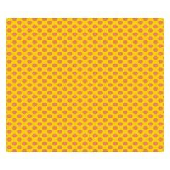 Polka Dot Orange Yellow Double Sided Flano Blanket (small)  by Mariart