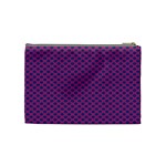 Polka Dot Purple Blue Cosmetic Bag (Medium)  Back