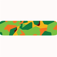 Initial Camouflage Green Orange Yellow Large Bar Mats by Mariart