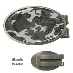 Initial Camouflage Grey Money Clips (oval) 