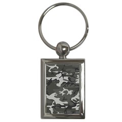 Initial Camouflage Grey Key Chains (rectangle) 