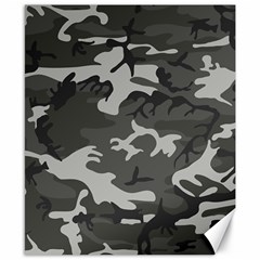 Initial Camouflage Grey Canvas 8  X 10 