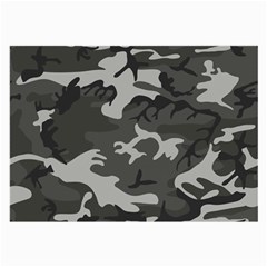 Initial Camouflage Grey Large Glasses Cloth by Mariart