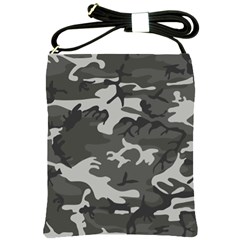 Initial Camouflage Grey Shoulder Sling Bags