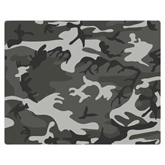 Initial Camouflage Grey Double Sided Flano Blanket (medium) 