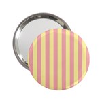 Pink Yellow Stripes Line 2.25  Handbag Mirrors Front