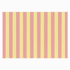 Pink Yellow Stripes Line Large Glasses Cloth (2-side) by Mariart