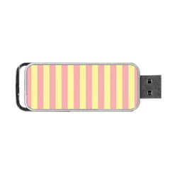 Pink Yellow Stripes Line Portable Usb Flash (one Side) by Mariart