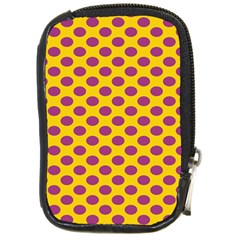 Polka Dot Purple Yellow Compact Camera Cases by Mariart