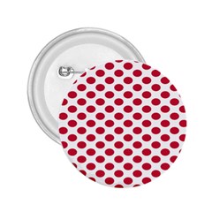 Polka Dot Red White 2 25  Buttons by Mariart