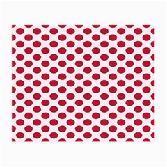 Polka Dot Red White Small Glasses Cloth (2-side) by Mariart