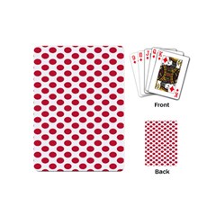 Polka Dot Red White Playing Cards (mini) 