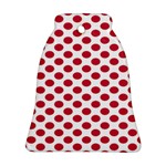 Polka Dot Red White Bell Ornament (Two Sides) Back