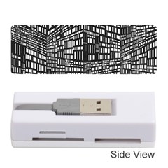 Plaid Black White Memory Card Reader (stick) 