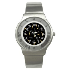 Rectangle Chalks Stainless Steel Watch